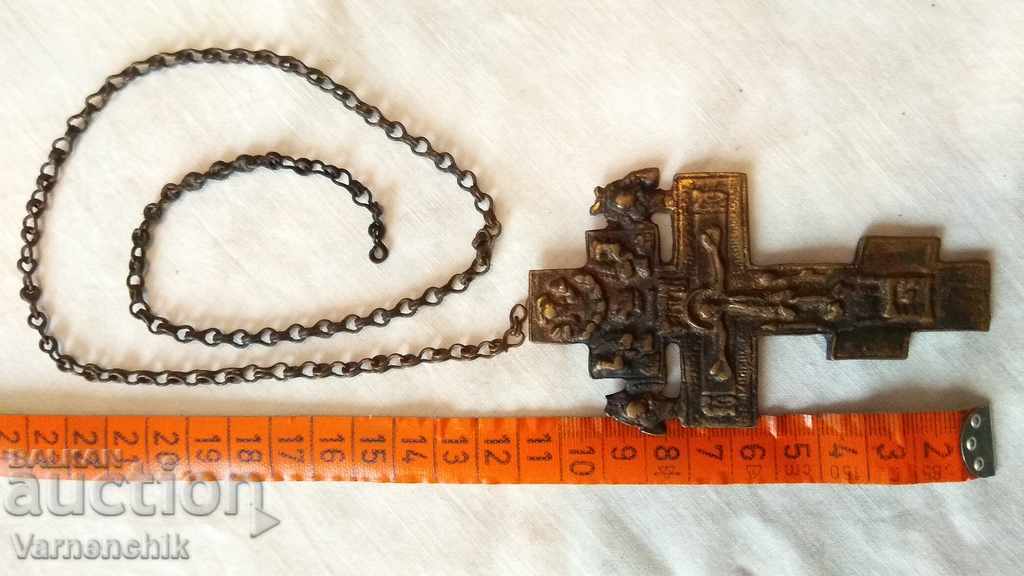 Delivery of Bronze cross crucifixion probably Russian Russia Delivery of Bronze cross crucifixion probably Russian Russia