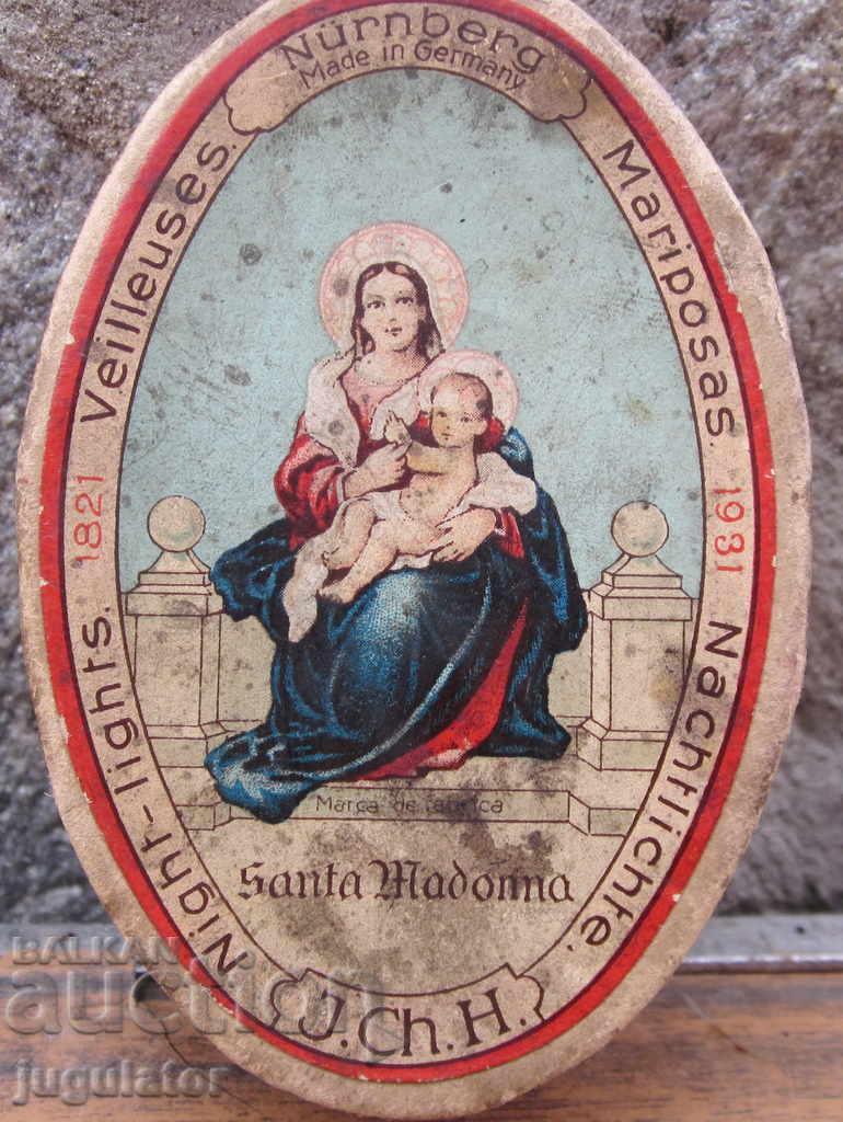 ancient old German church box with icon from 1931. with price 15.00 BGN | € 7.67 ancient old German church box with icon from 1931. with price 15.00 BGN | € 7.67