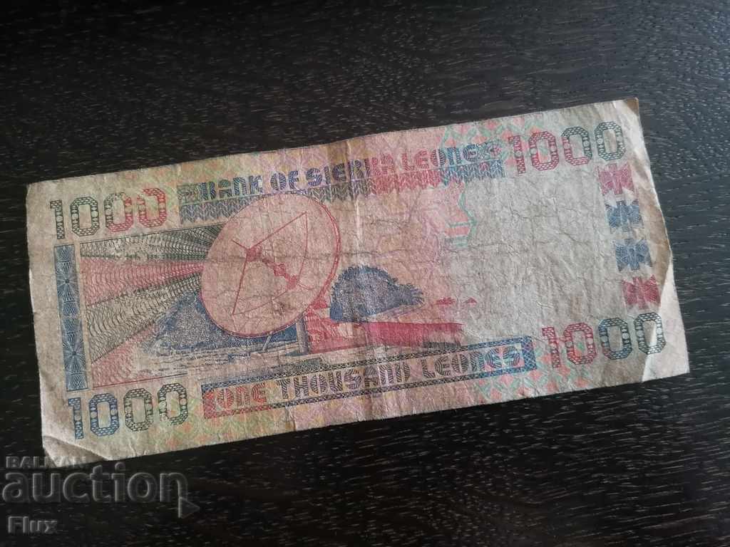 Banknote - Sierra Leone - 1000 leones | 2002 with price 3.00 BGN | € 1.53 Banknote - Sierra Leone - 1000 leones | 2002 with price 3.00 BGN | € 1.53