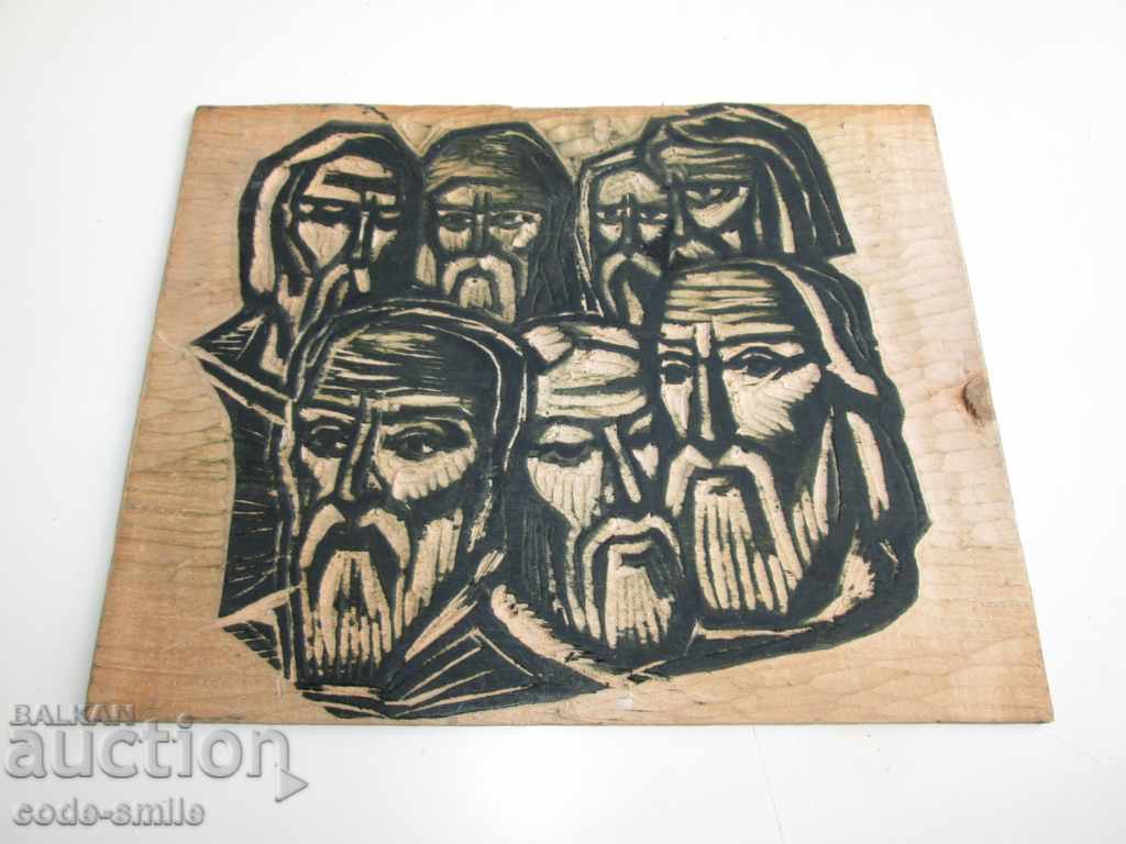 Delivery of Old Carving "Folk Alarms" picture mixed technique Delivery of Old Carving "Folk Alarms" picture mixed technique