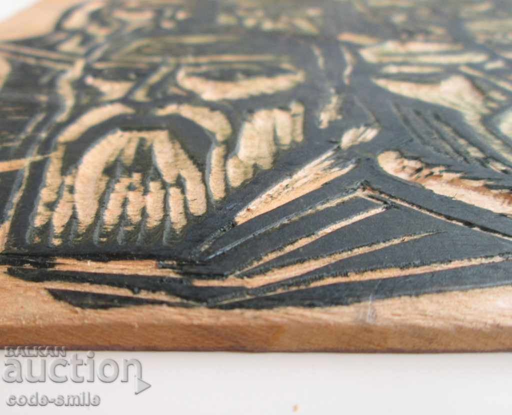 Old Carving "Folk Alarms" picture mixed technique - 5 Old Carving "Folk Alarms" picture mixed technique - 5