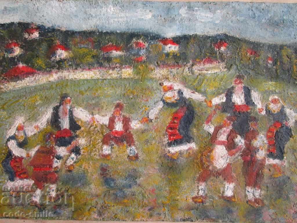Old painting "Peasant People" painting drawing oil landscape - 5 Old painting "Peasant People" painting drawing oil landscape - 5