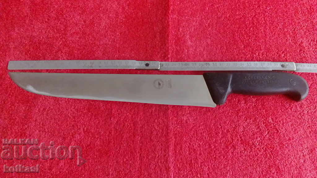 Old large solid branded knife markings