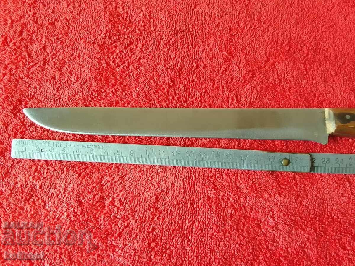Old large knife sharpened by P. Denev with price 85.50 BGN | € 43.72 Old large knife sharpened by P. Denev with price 85.50 BGN | € 43.72