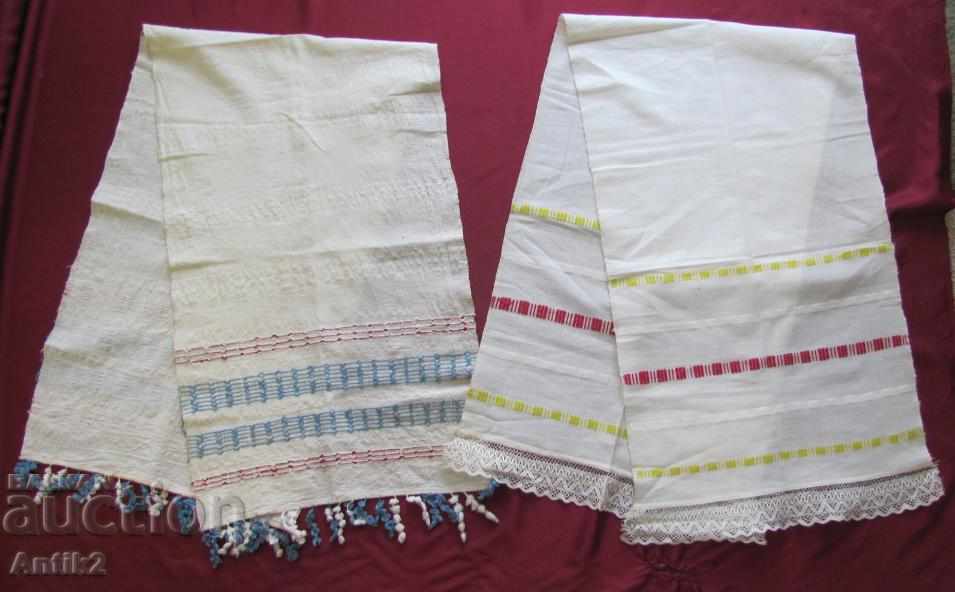 19ος αιώνας 2 κομμάτια χέρι πετσέτες