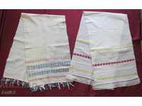 19th Century 2 Pieces Hand Woven Towels
