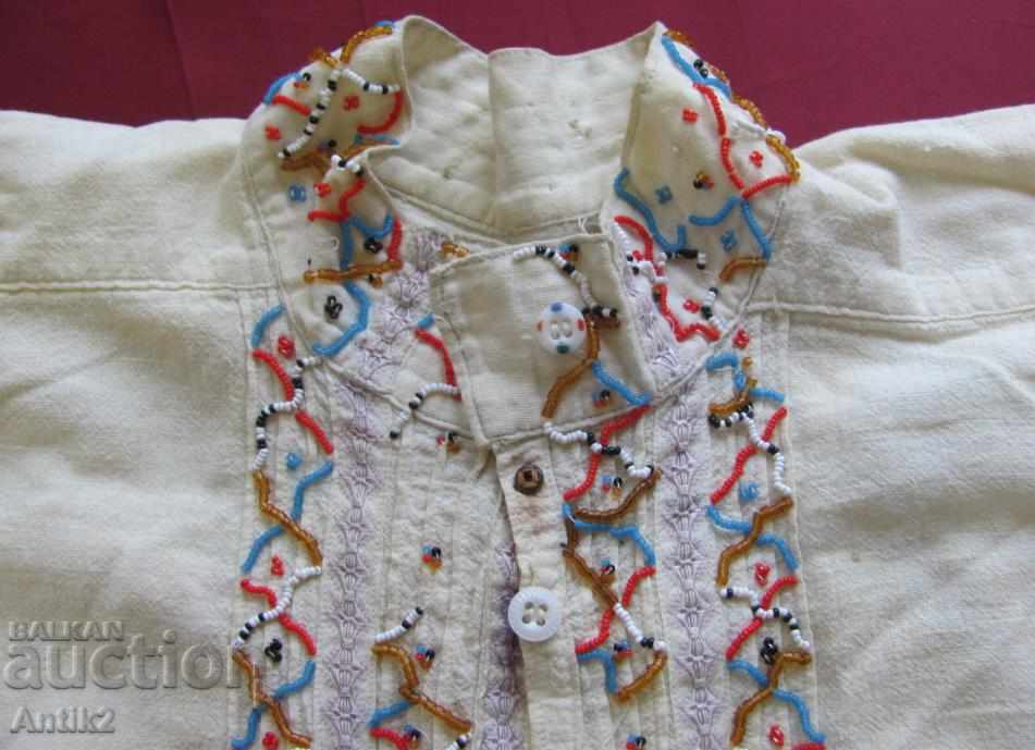 Delivery of 19th Century Folk Art Shirt and Towel Delivery of 19th Century Folk Art Shirt and Towel