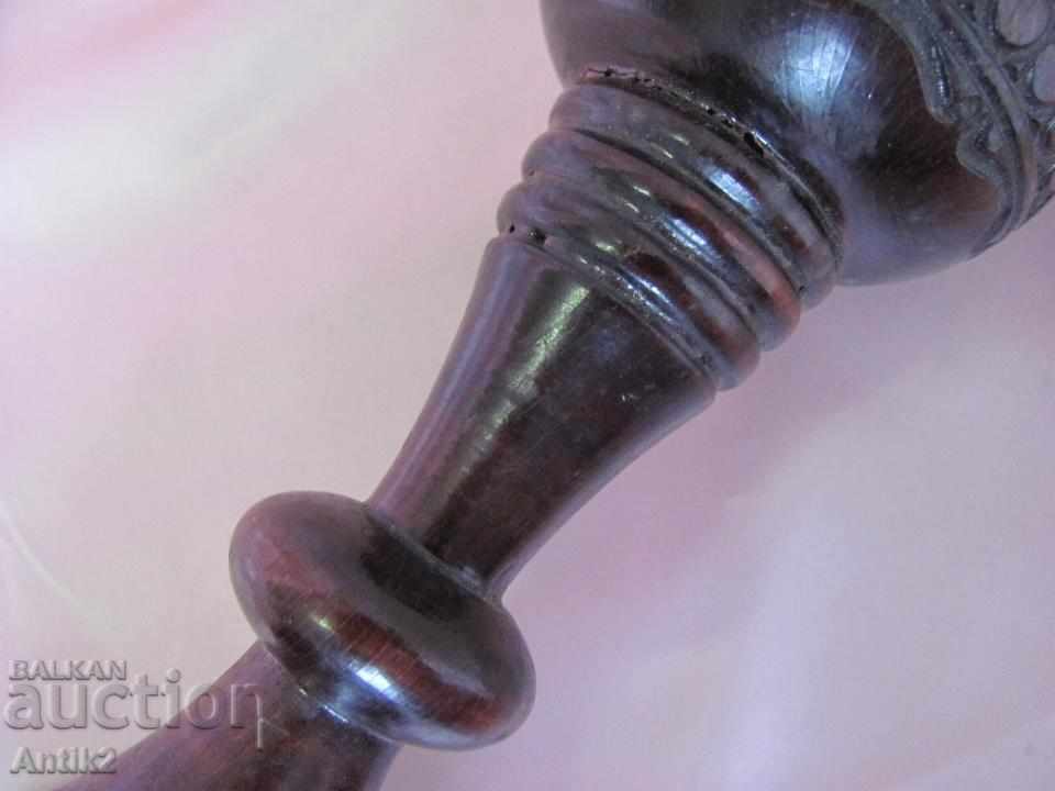 20 Art Deco Wooden Vase, Glass massive - 6