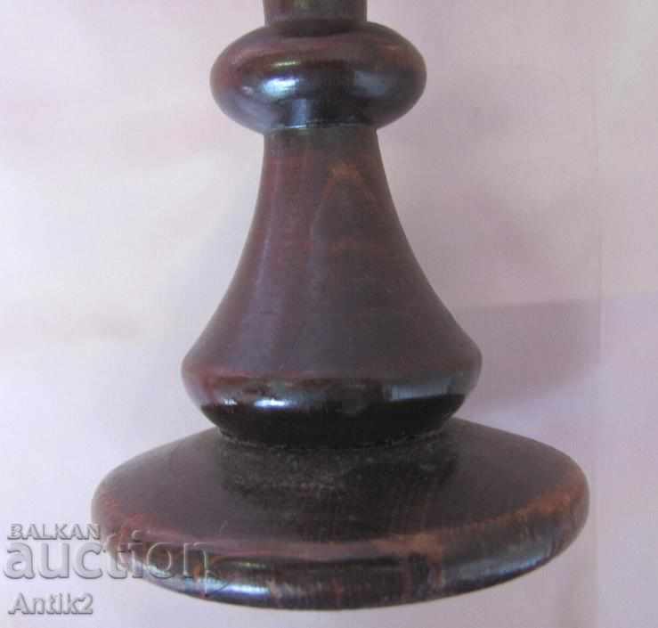 20 Art Deco Wooden Vase, Glass massive - 7