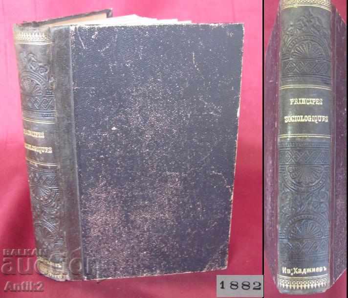 1882 Book Principles of Sociology Paris
