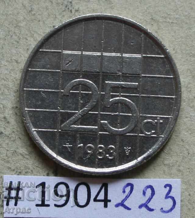 25 cents 1983 Netherlands