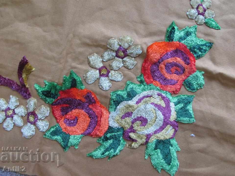 70s Cotton Tablecloth and Pillow - 6