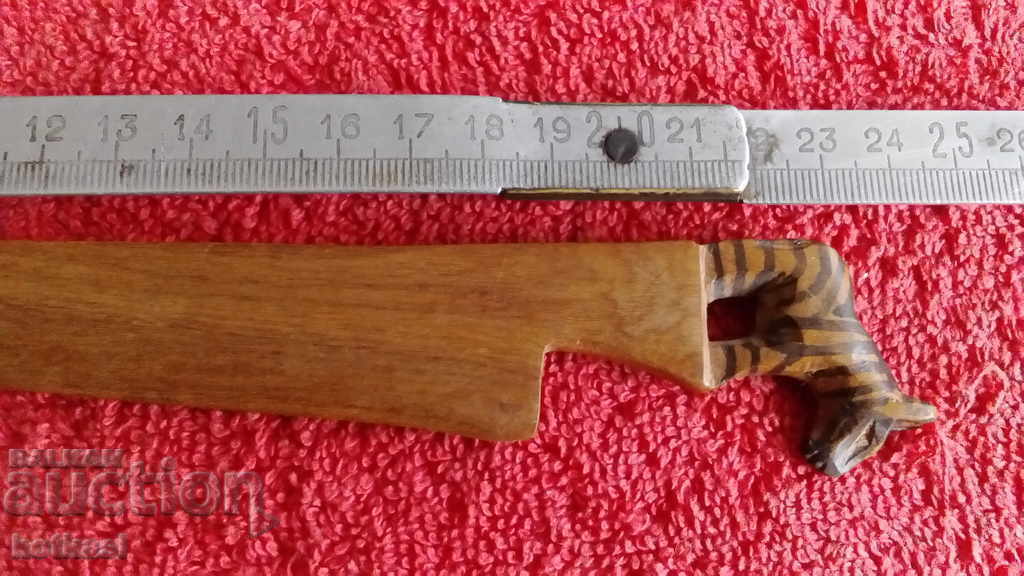 Auction  Old knife paper carving envelopes letters zebra handmade