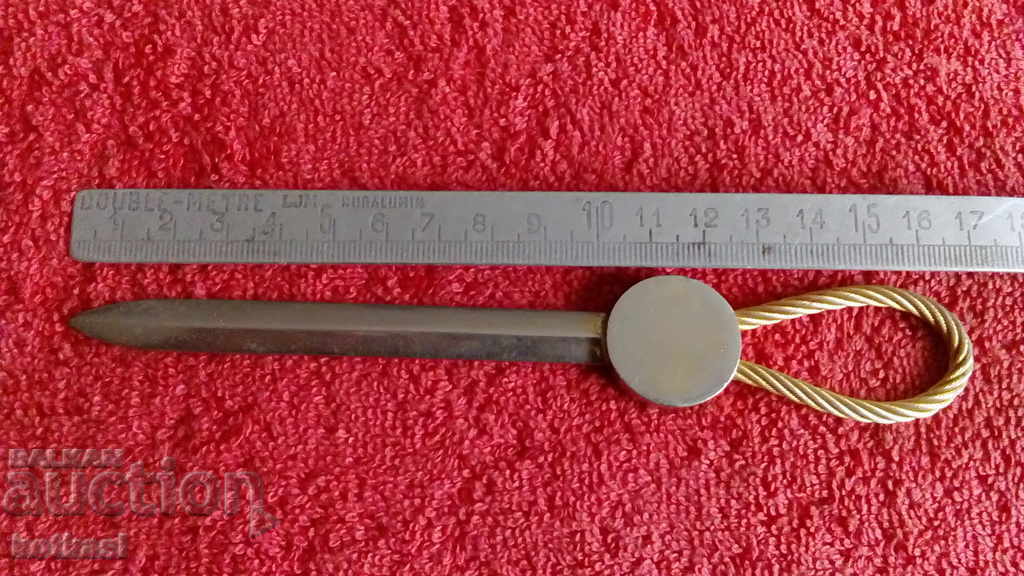 Old metal alloy paper knife envelopes letters