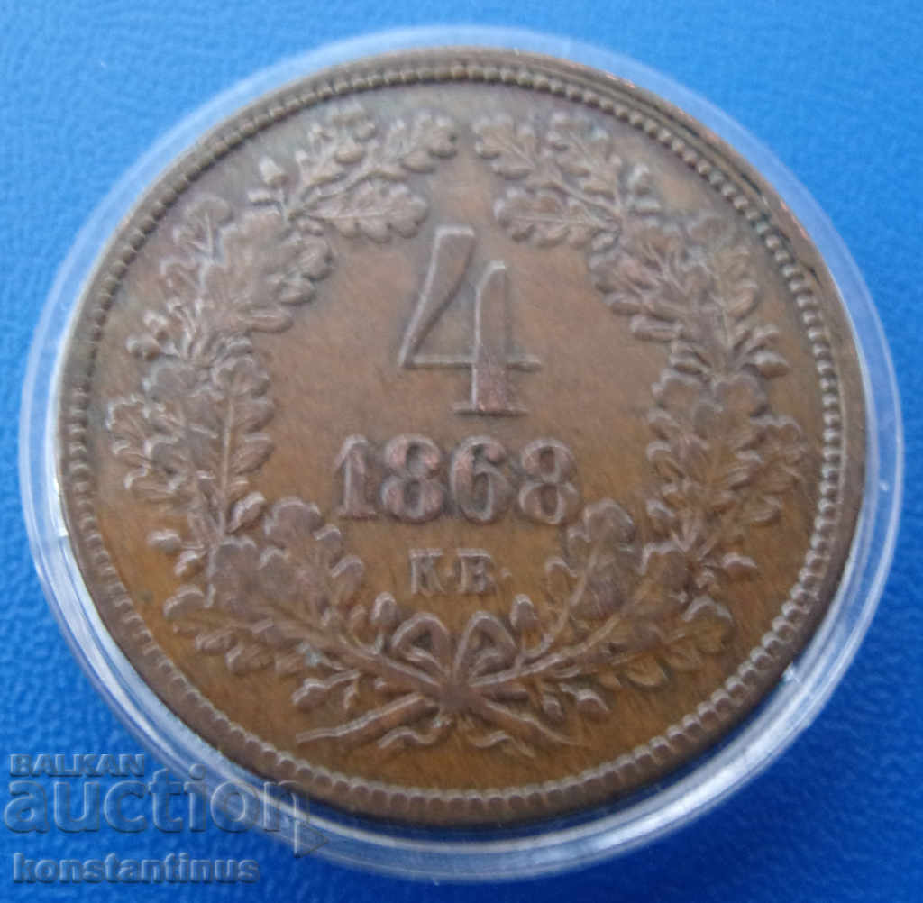 Austria - Ungaria 4 Cruiser 1868 KV rar cu preț € 23.01 | 45.00 BGN