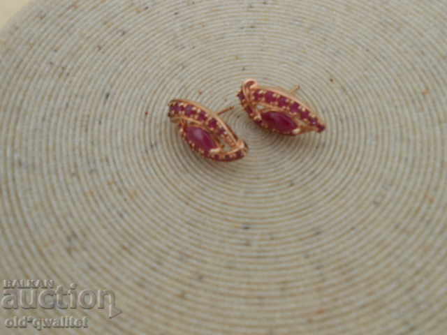 Earrings, 925 Sterling Silver and Ruby Rubies with price 297.00 BGN | € 151.85