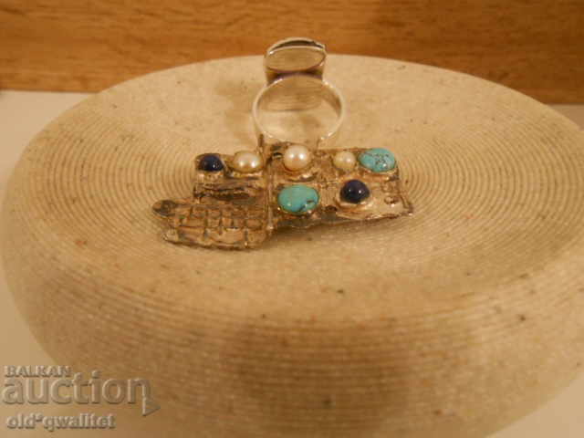 Auction Designer silver set with Turquoise and other stones Auction Designer silver set with Turquoise and other stones