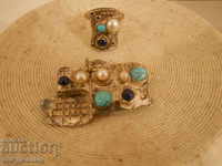 Designer silver set with Turquoise and other stones