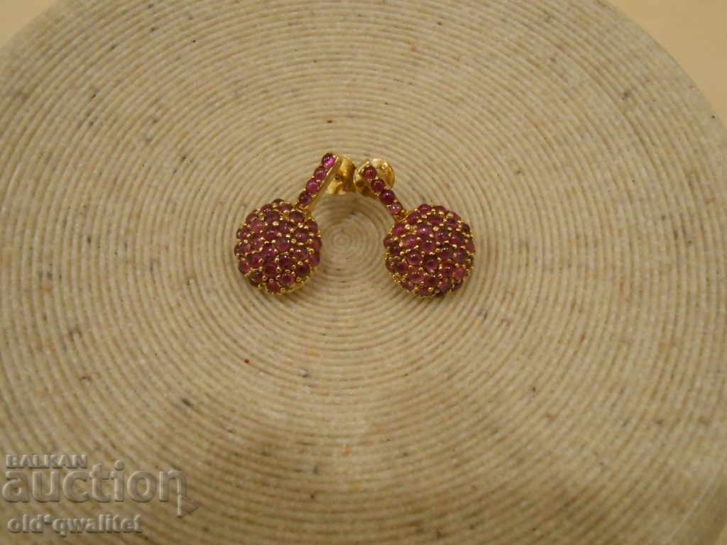 Σκουλαρίκια, ασήμι 925 και ρουμπίνια Ruby με τιμή 997.00 BGN | € 509.76