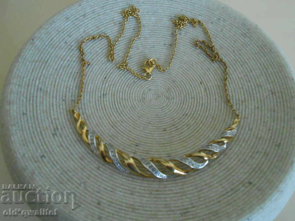 Ασημένιο κολιέ κολιέ 925 ασημένιο με επιχρύσωση και διαμάντια με τιμή 397.00 BGN | € 202.98 Ασημένιο κολιέ κολιέ 925 ασημένιο με επιχρύσωση και διαμάντια με τιμή 397.00 BGN | € 202.98