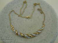 Silver necklace Necklace Silver 925 with gilding and Diamonds