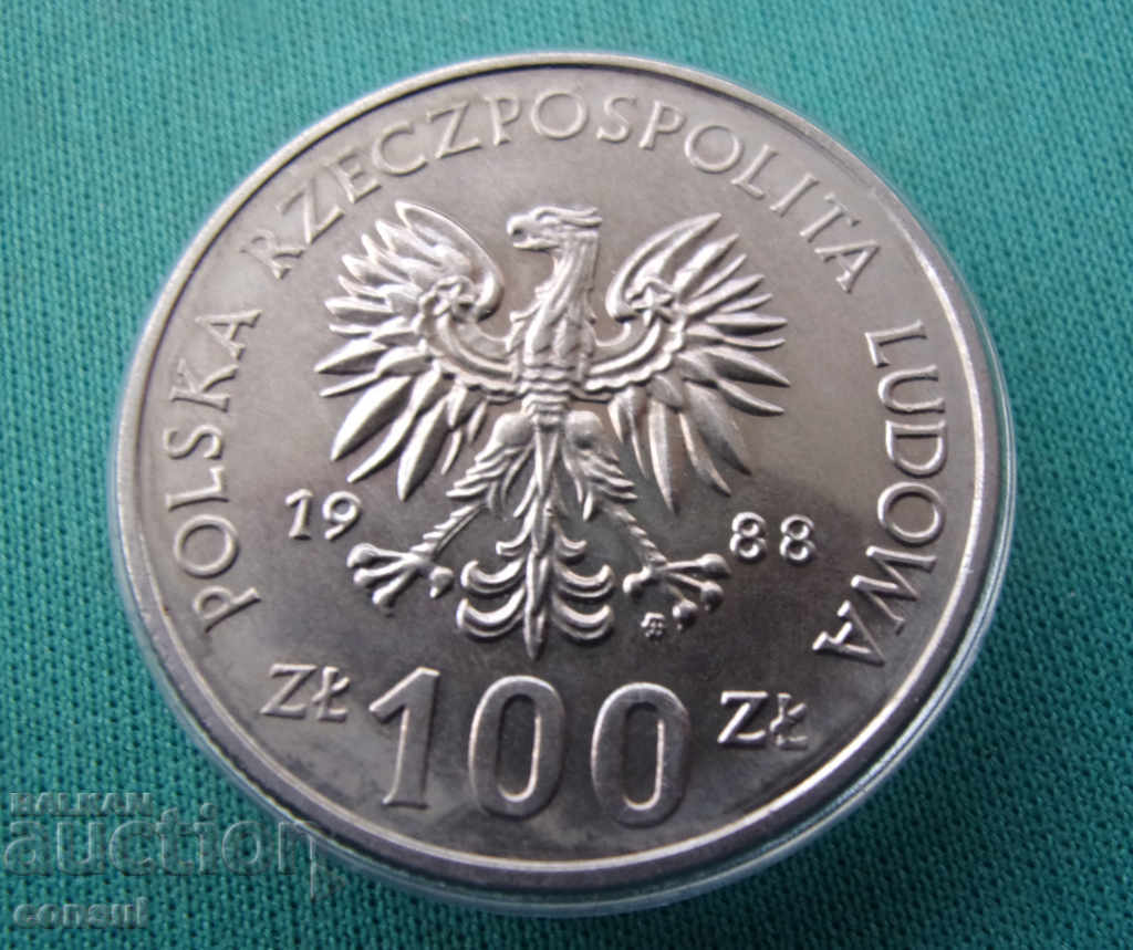 Полша  100  Злоти  1988 UNC с цена € 6.65 | 13.01 лв.