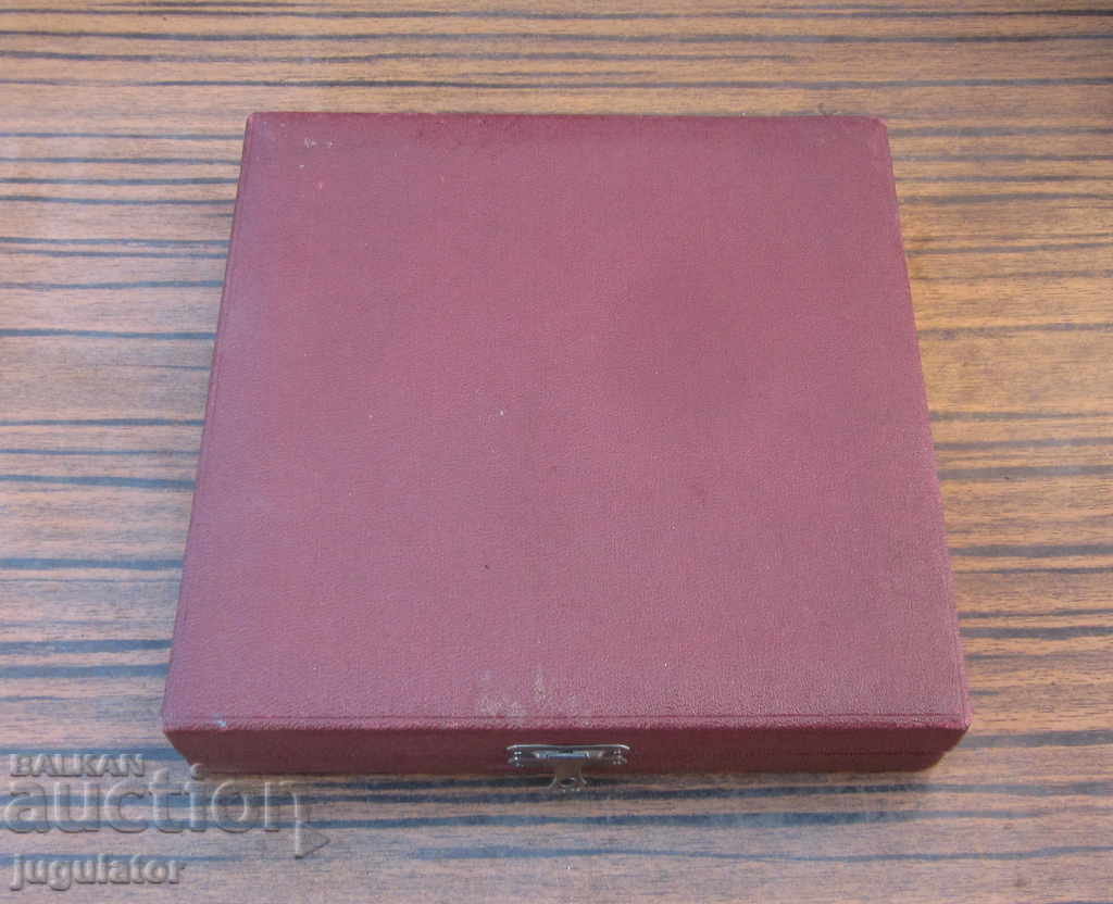 old medal plaque with box 1966 film festival with price 60.00 BGN | € 30.68