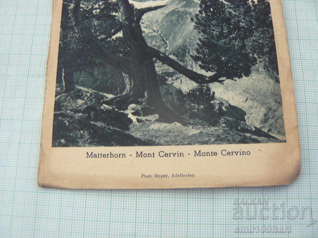 Auction  Old double card Matterhorn 1930