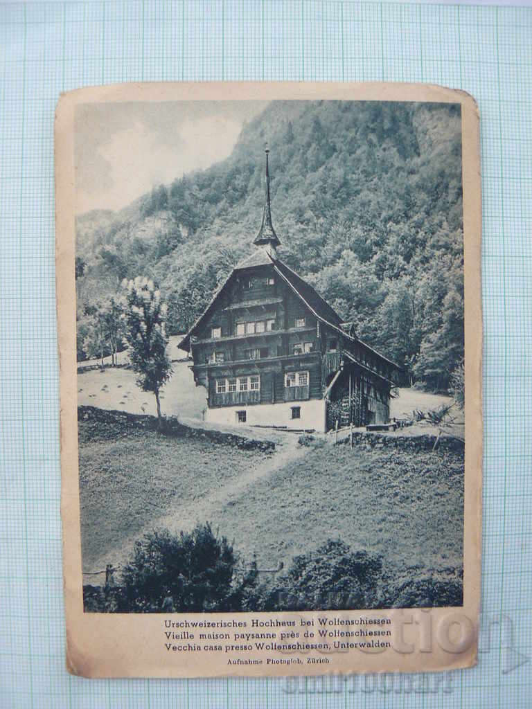 Стара картичка- двойна Matterhorn 1930 г.