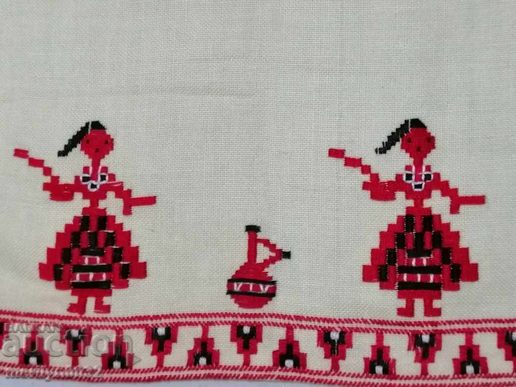 Old embroidered cardboard, tablecloth, millet, Bulgarian embroidery with price 48.00 BGN | € 24.54