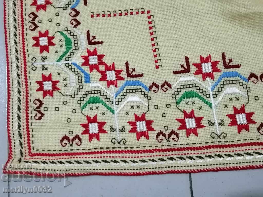 Old embroidered cardboard, tablecloth, millet, Bulgarian embroidery with price 48.00 BGN | € 24.54 Old embroidered cardboard, tablecloth, millet, Bulgarian embroidery with price 48.00 BGN | € 24.54