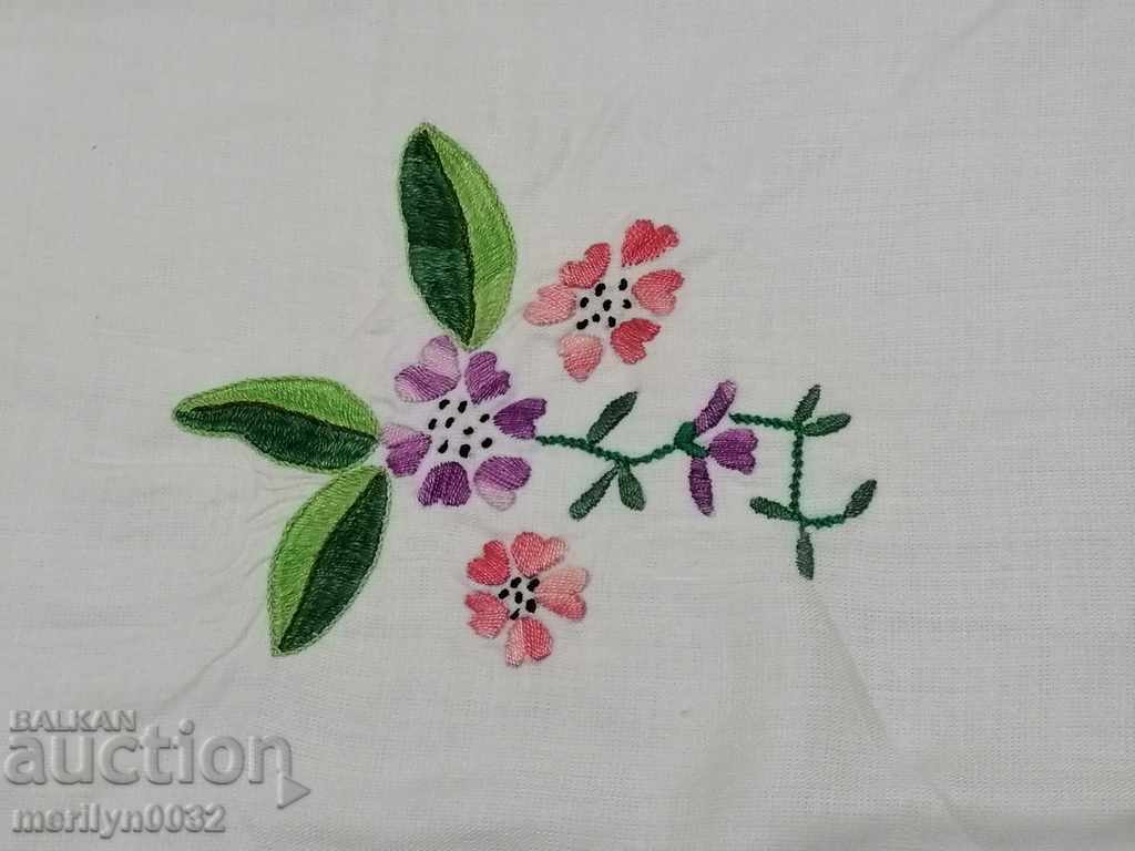 Old embroidered cardboard, tablecloth, millet, Bulgarian embroidery - 5