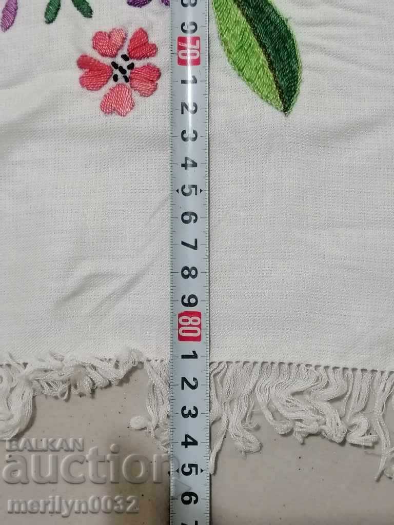 Old embroidered cardboard, tablecloth, millet, Bulgarian embroidery - 6