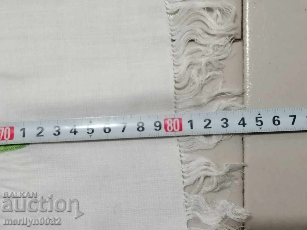 Old embroidered cardboard, tablecloth, millet, Bulgarian embroidery - 7