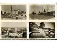 TRAVEL CARD TRAVEL - STATION - SHIP - COLLAGE before 1937