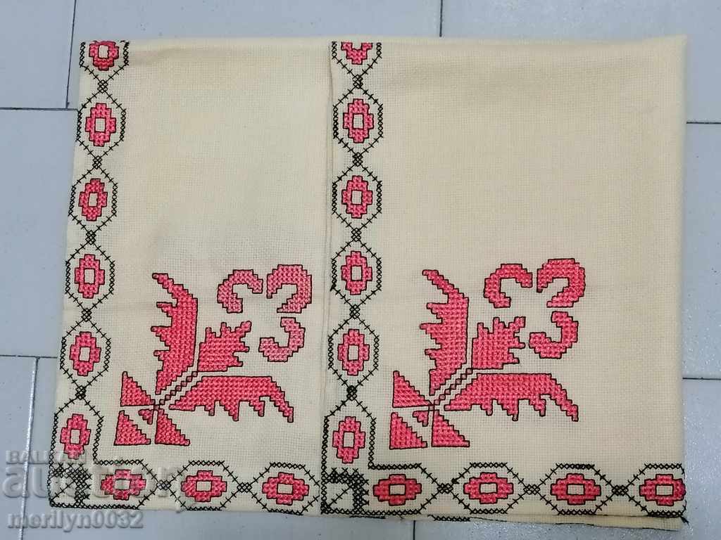 Old embroidered cardboard, tablecloth, millet, Bulgarian embroidery - 5 Old embroidered cardboard, tablecloth, millet, Bulgarian embroidery - 5