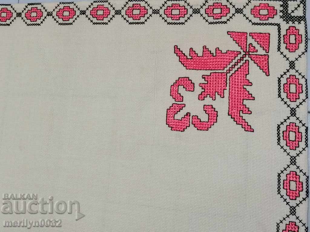 Old embroidered cardboard, tablecloth, millet, Bulgarian embroidery - 7 Old embroidered cardboard, tablecloth, millet, Bulgarian embroidery - 7