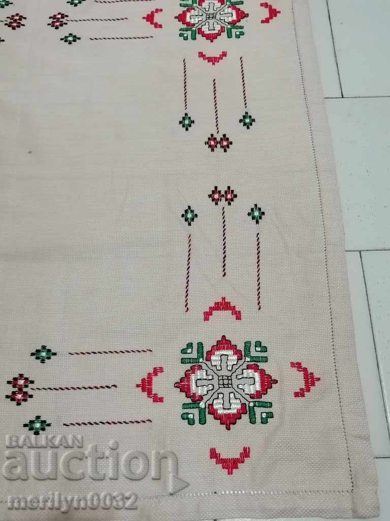 Auction Old embroidered cardboard, tablecloth, millet, Bulgarian embroidery Auction Old embroidered cardboard, tablecloth, millet, Bulgarian embroidery