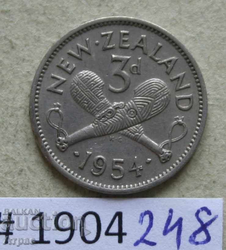 3 pence 1954 Noua Zeelanda