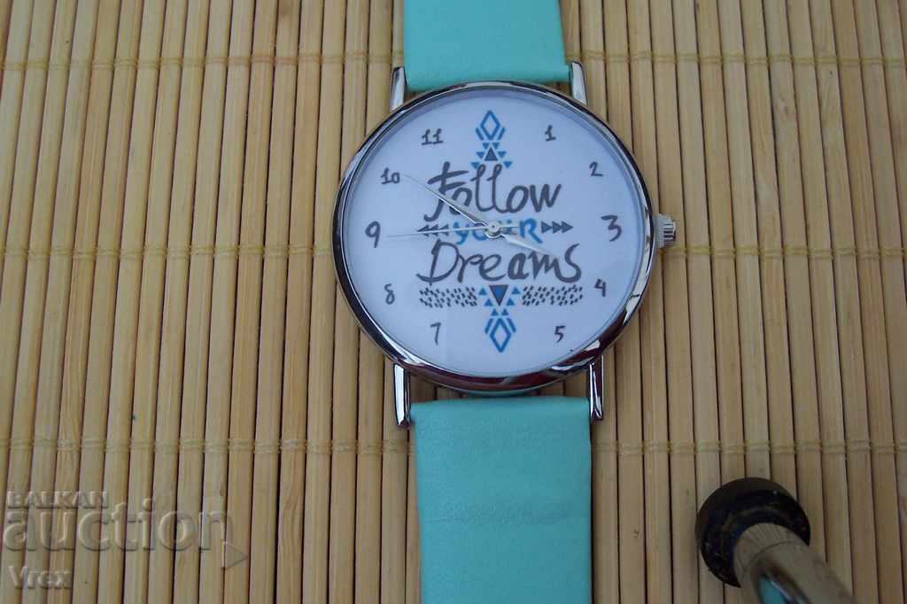 Ceas de artă FOLLOW DREAMS- nou