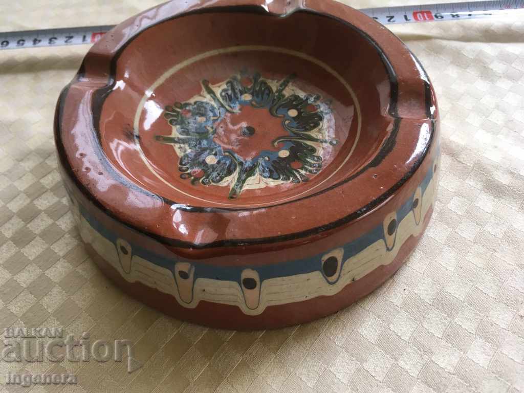 CENUȘIER VECHI CERAMICĂ SMALȚ PICTAT cu preț € 6.90 | 13.50 BGN CENUȘIER VECHI CERAMICĂ SMALȚ PICTAT cu preț € 6.90 | 13.50 BGN