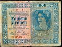 UNGARIA AUSTRIA AUSTRIA UNGARIA 1000 - 1000 Corone emisie 1922