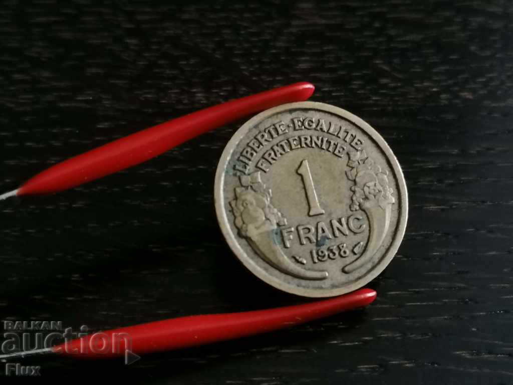 Coin - Γαλλία - 1 φράγκο 1938