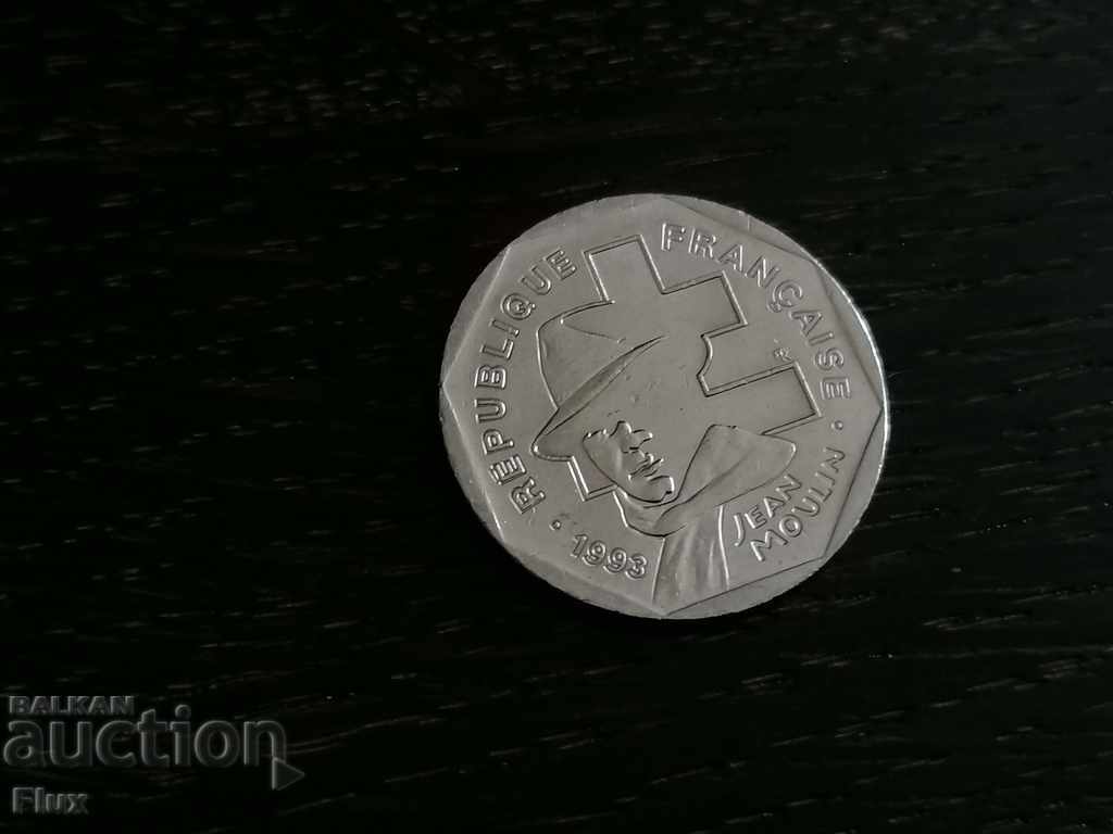 Coin - France - 2 francs | 1993; Jean Moulin with price 3.50 BGN | € 1.79