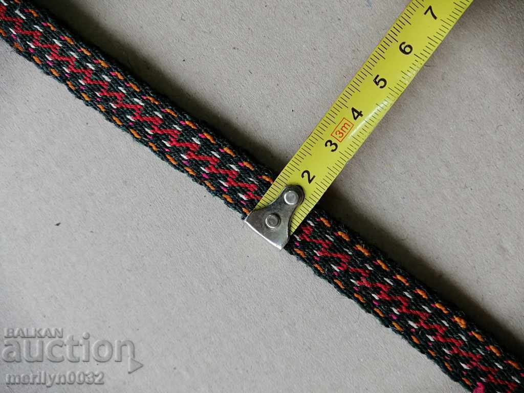 Auction  Old hand-woven sash sash belt costume