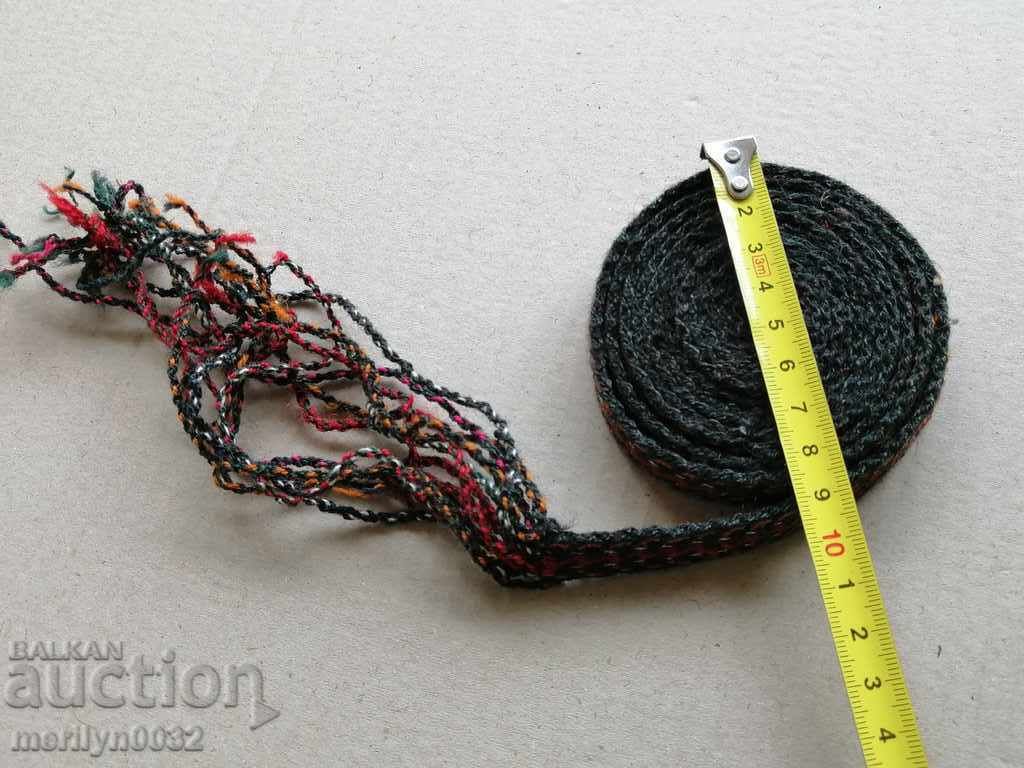 Old hand-woven sash sash belt costume - 5