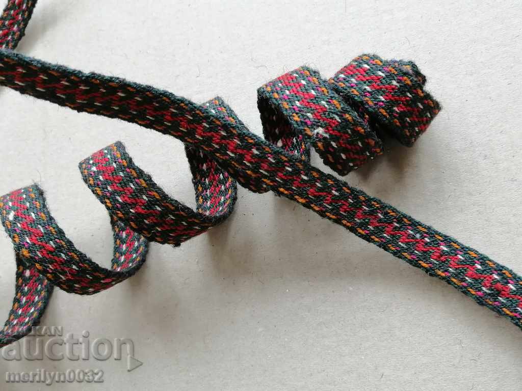 Old hand-woven sash sash belt costume - 6