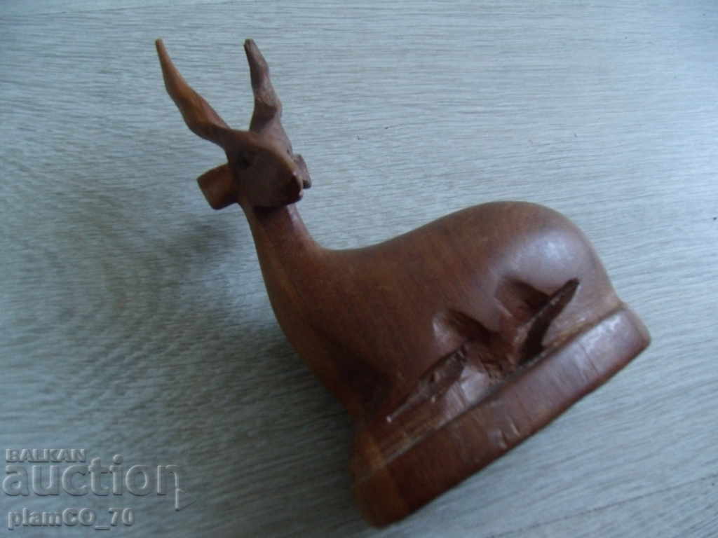 No. * 3697 old wooden figure / statuteur - antelope - 5 No. * 3697 old wooden figure / statuteur - antelope - 5