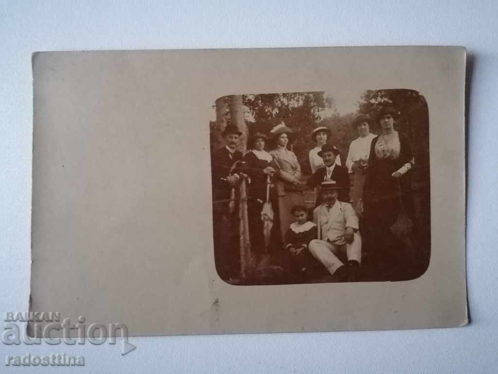 Old photo postcard 1912. Ladies and gentlemen