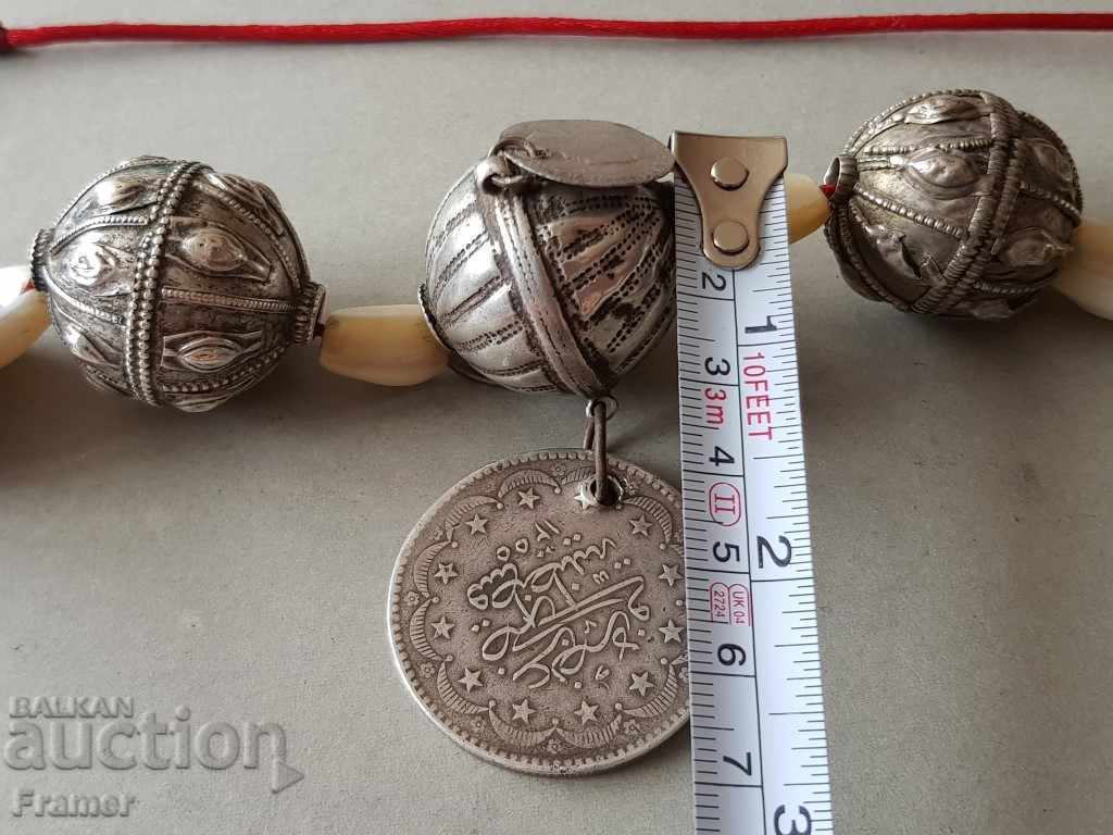 Revival SILVER necklace bitch mother of pearl imposed filigree - 5